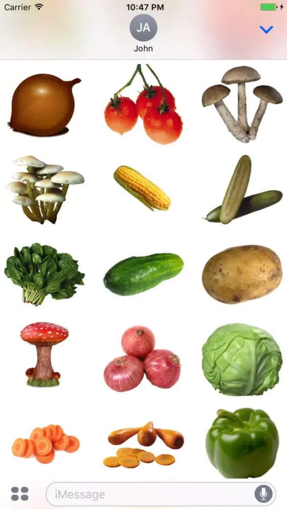 Fun Vegetables Stickers + Ekran Görüntüleri