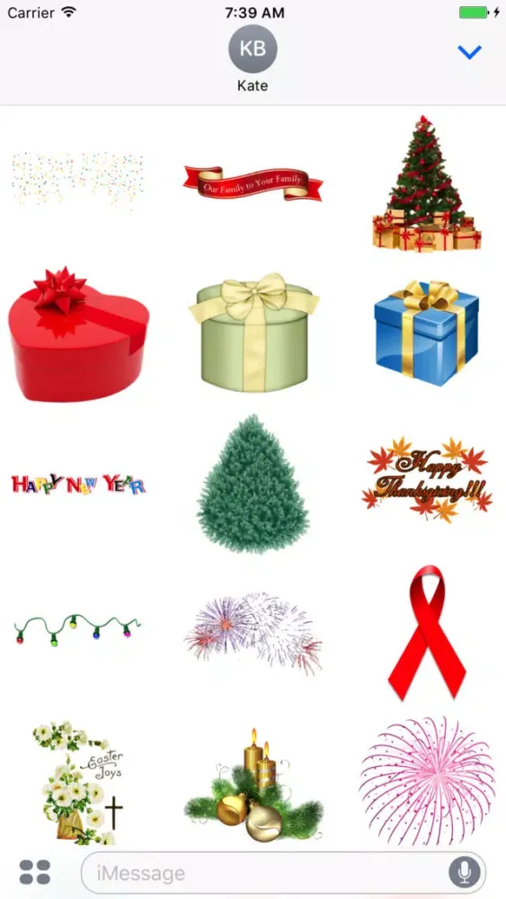 Capturas de tela do Best Holidays Pack for iMessag