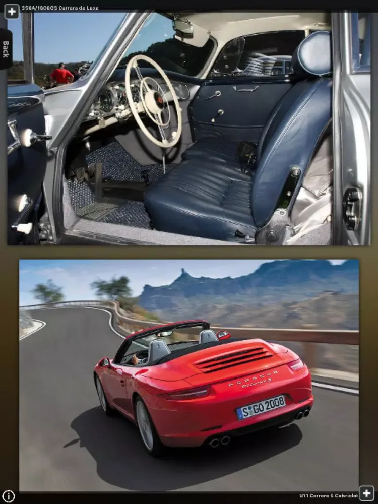 Tangkapan skrin Porsche Showroom iPad 