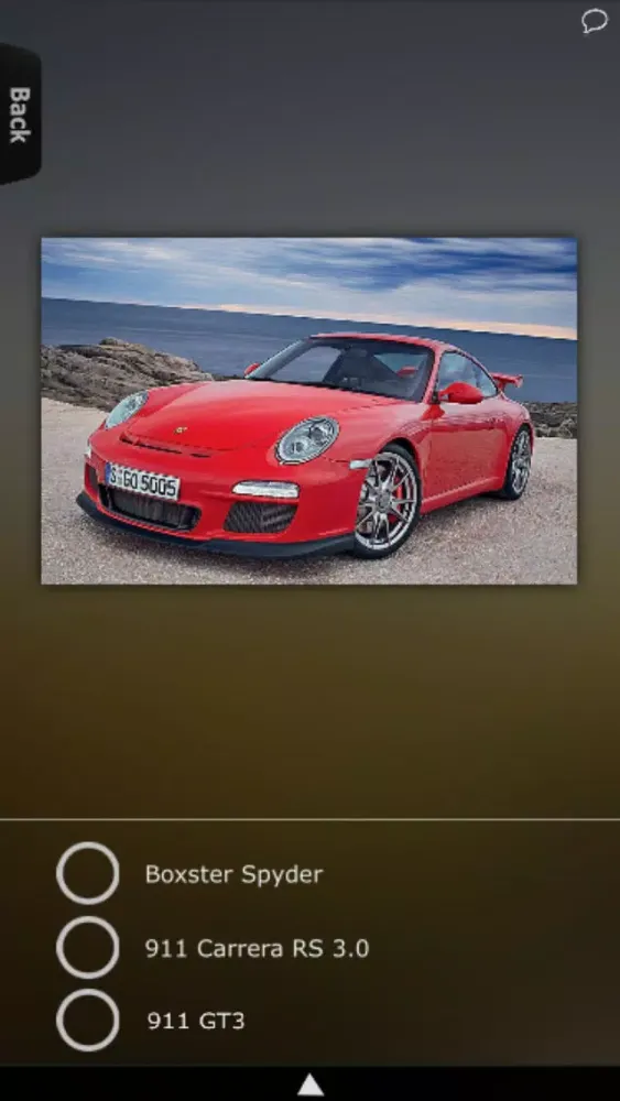 Tangkapan skrin Porsche Showroom