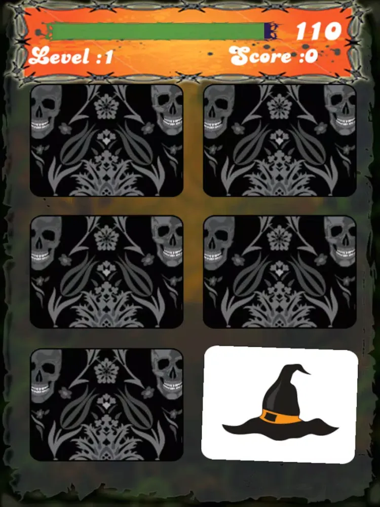 Halloween Match Game - Pairs Memory match game iPad Screenshots