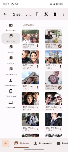 Capturas de tela do Computer File Explorer