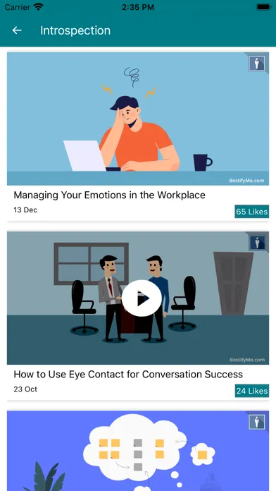 Capturas de tela do Personality Development App