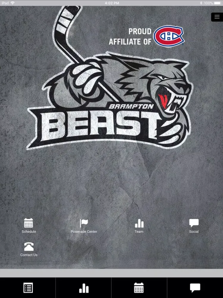 Capturas de pantalla de Brampton Beast ECHL iPad 