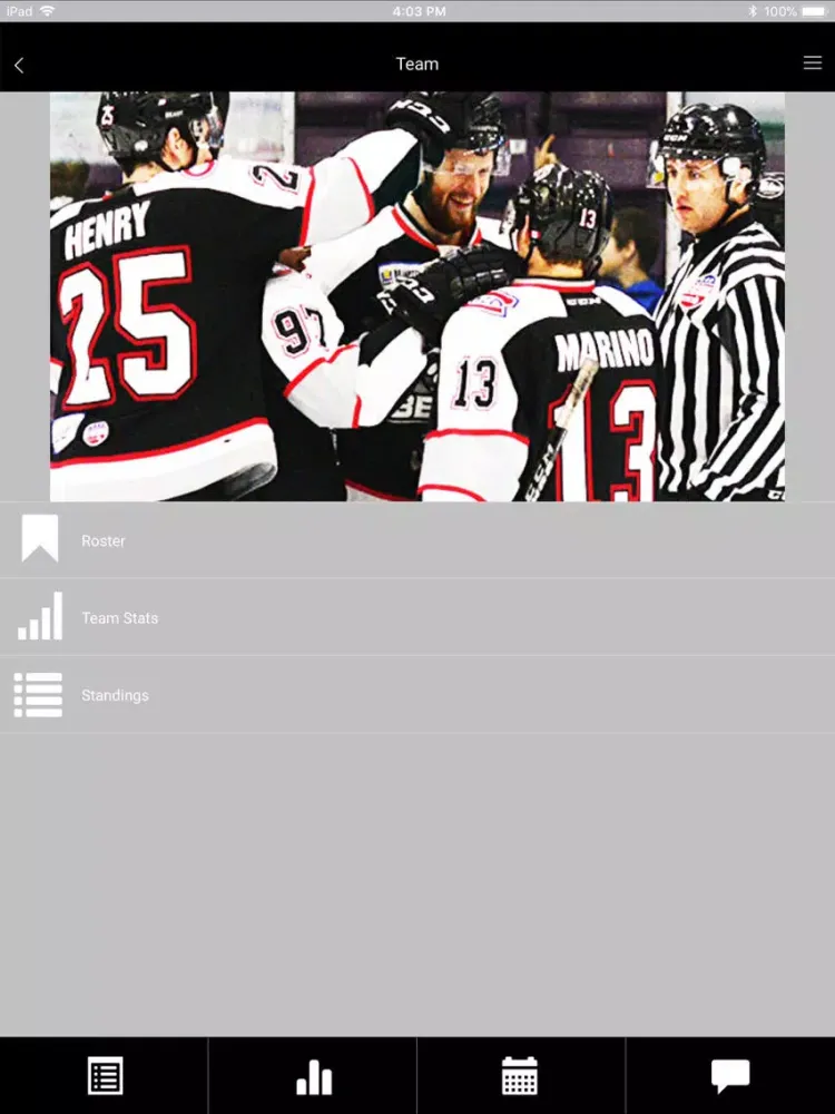 Capturas de pantalla de Brampton Beast ECHL iPad 