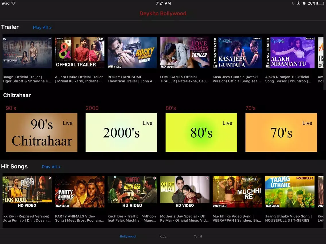 Ảnh chụp màn hình của Deykho Bollywood - Free videos iPad 