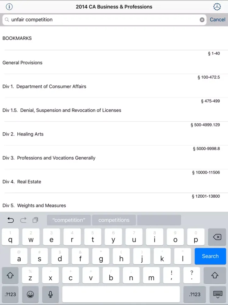 CA Business & Prof Code 2019 iPad  سکرین شاٹس