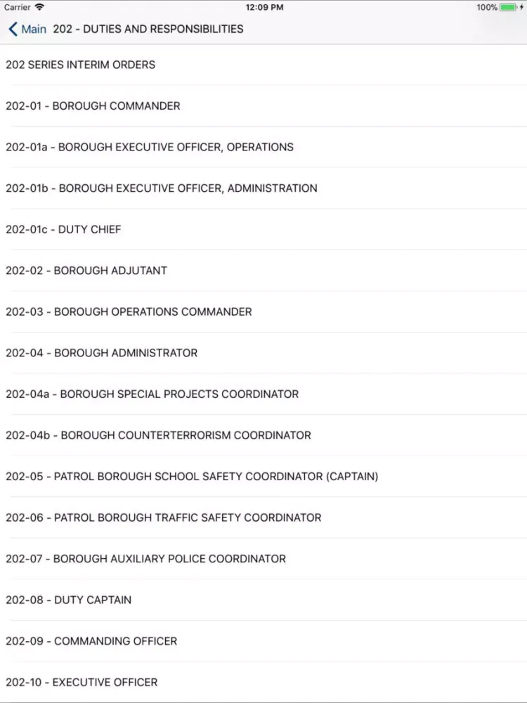 NYPD Patrol Guide 2013 iPad  Screenshots