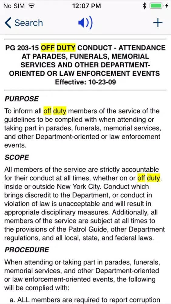 NYPD Patrol Guide 2013 Screenshots