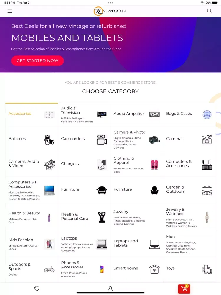 Verylocals Global shopping App iPad  স্ক্রিনশট
