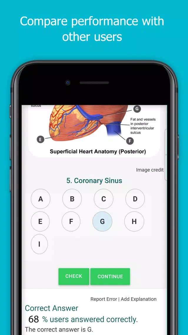 Captures d'écran de Visual Anatomy Quiz