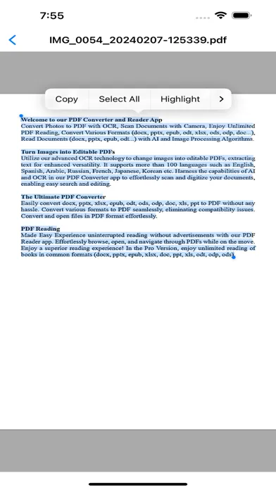 PDF Converter , PDF Reader Screenshots