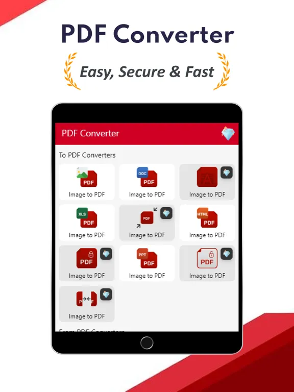 Capturas de tela do PDF Converter, Image to PDF iPad 