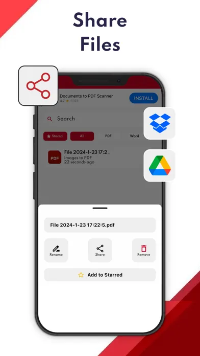 Capturas de tela do PDF Converter, Image to PDF
