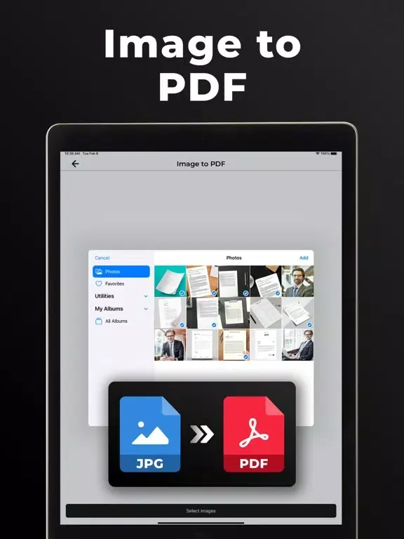 Capturas de tela do PDF Converter − Photo to PDF iPad 