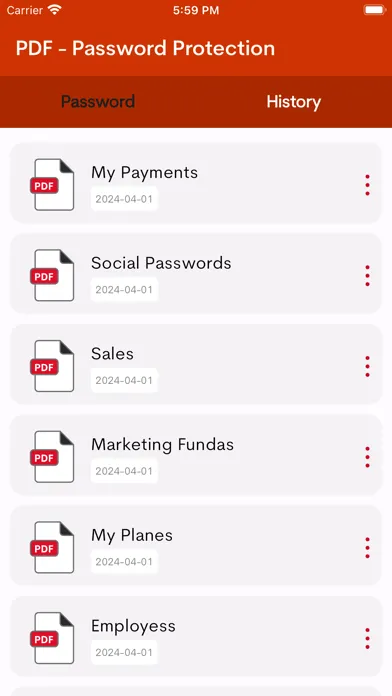 Zrzuty ekranu PDF Password Protector,Creator