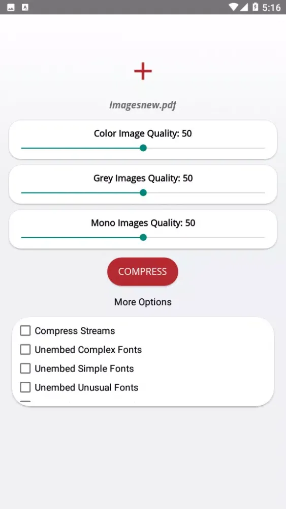 Capturas de pantalla de PDF Compressor