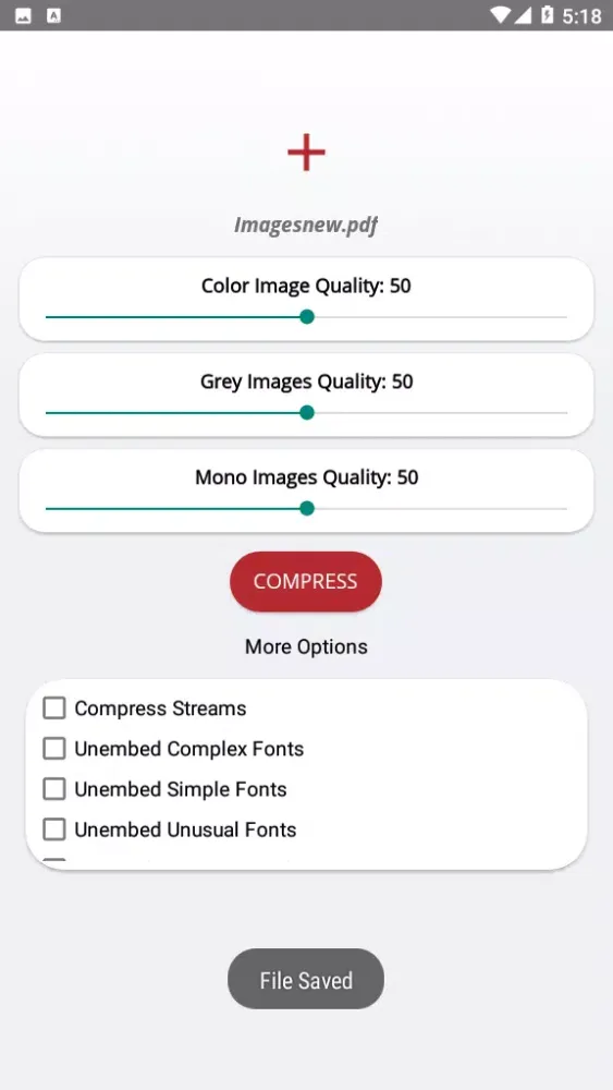 Capturas de pantalla de PDF Compressor