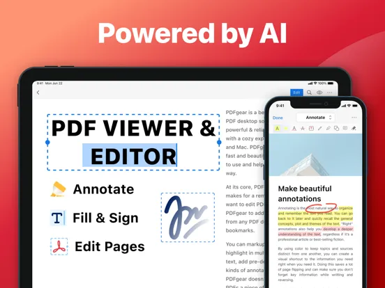 PDF Gear - PDF Editor & Reader iPad  Screenshots