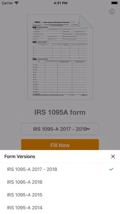 1095-A Form: fill & send PDF স্ক্রিনশট