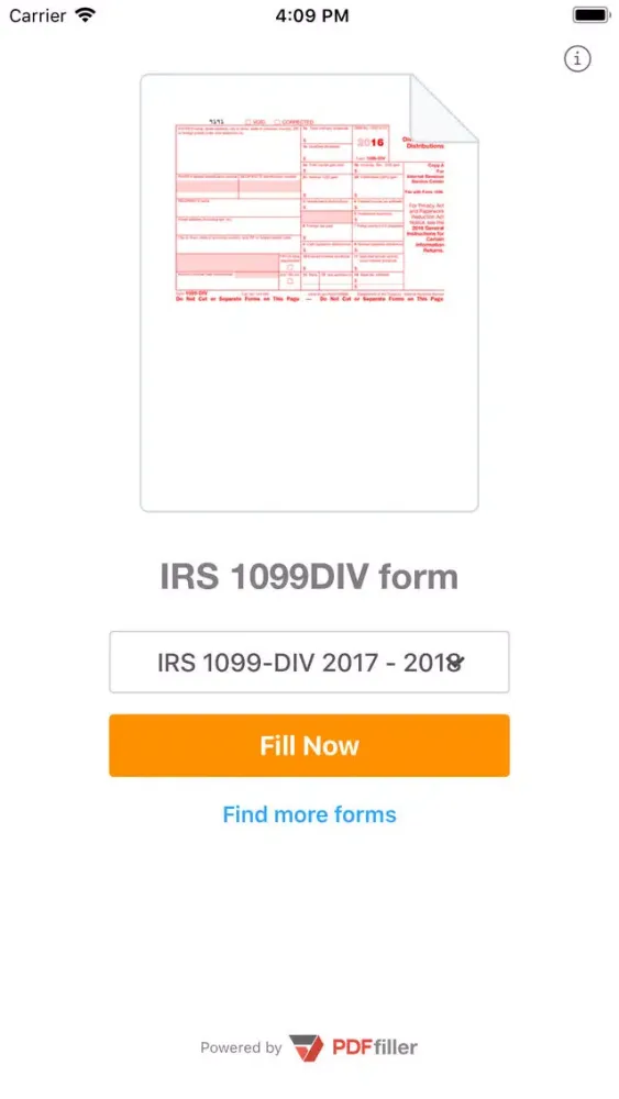 1099DIV Form Screenshots