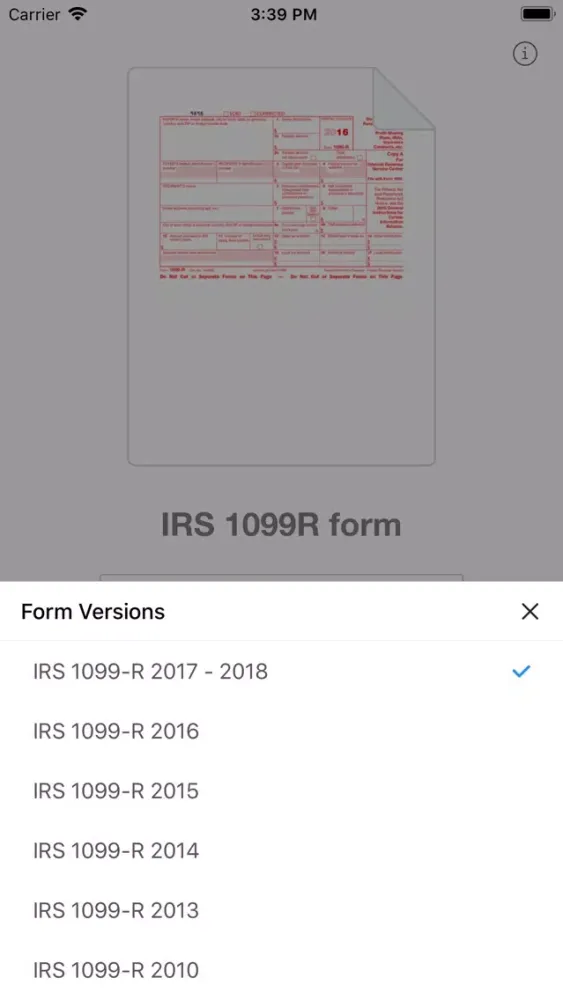 Zrzuty ekranu 1099R Form