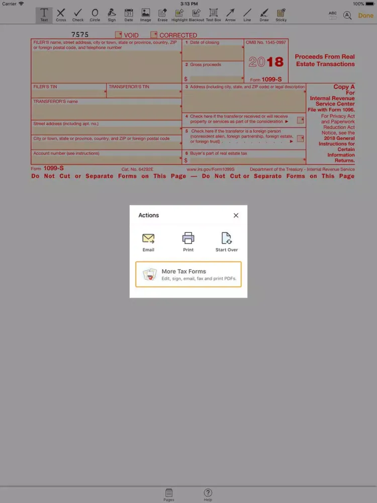 1099S Form iPad  স্ক্রিনশট