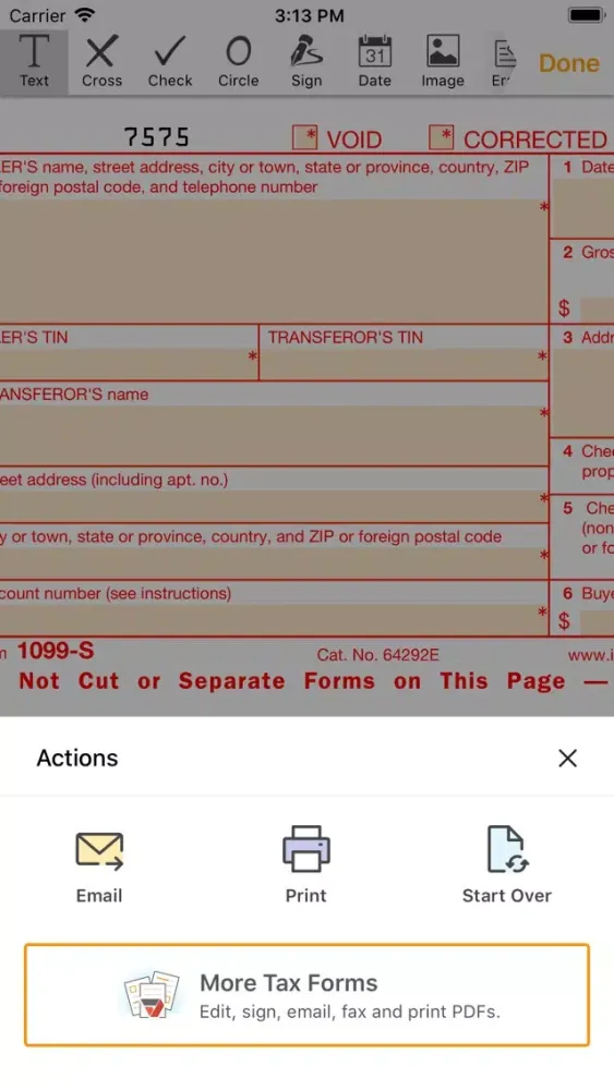 1099S Form স্ক্রিনশট