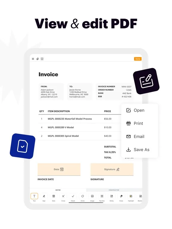 pdfFiller: PDF document editor iPad  スクリーンショット