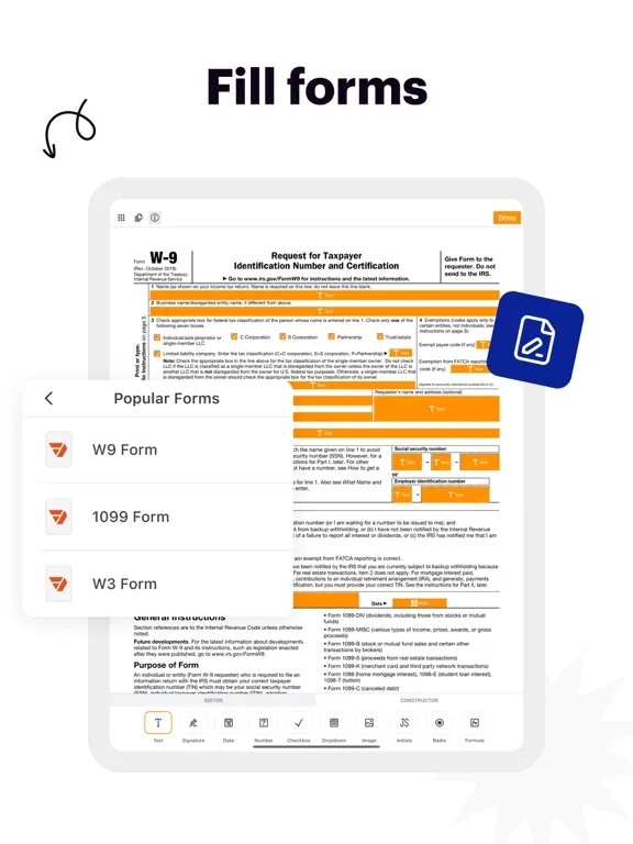 pdfFiller: PDF document editor iPad  スクリーンショット