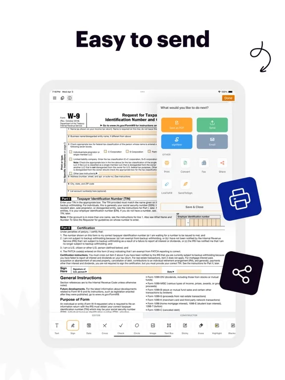 pdfFiller: PDF document editor iPad  スクリーンショット
