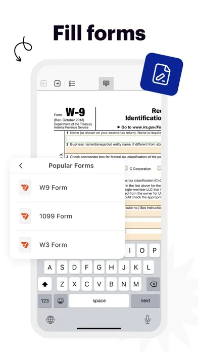 pdfFiller: PDF document editor スクリーンショット