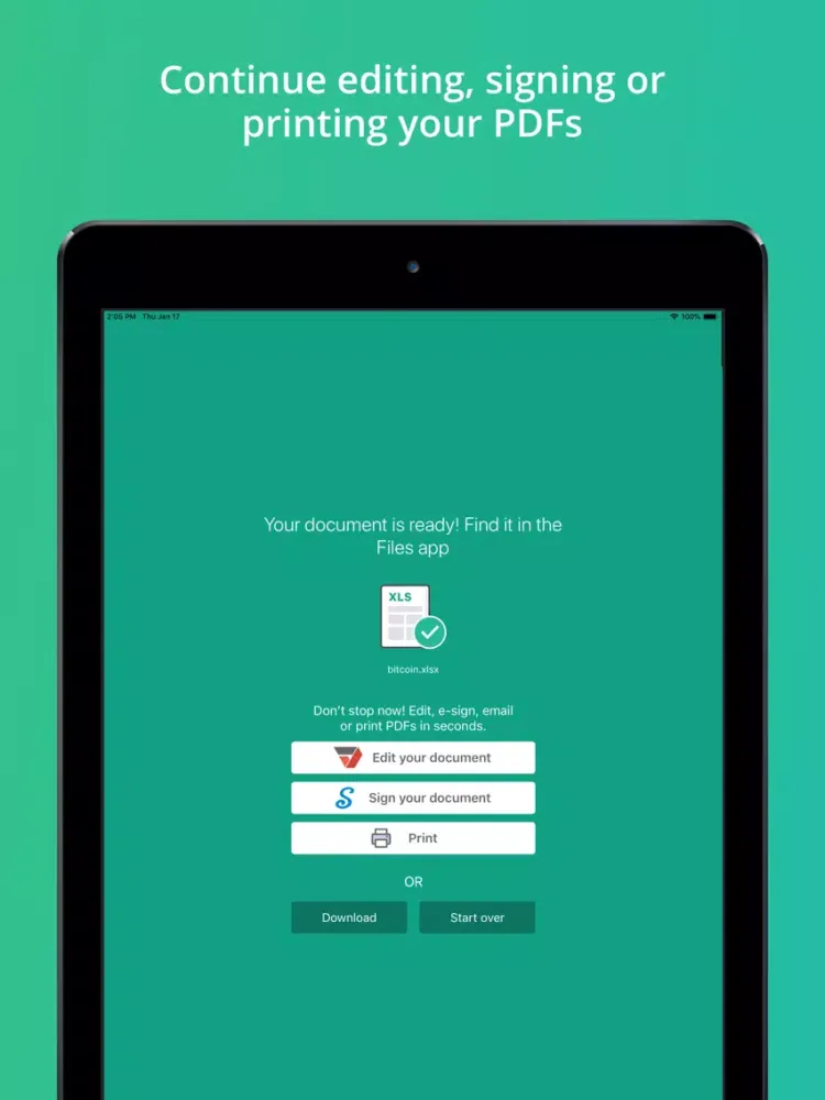 صور PDF to Excel Converter iPad 