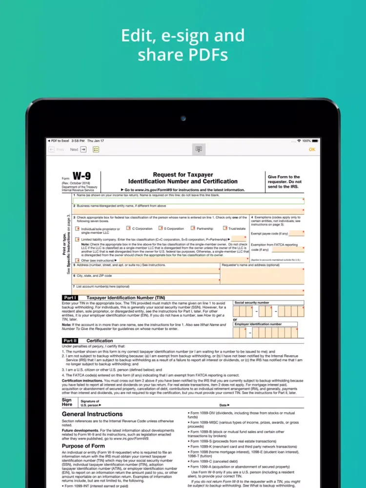 صور PDF to Excel Converter iPad 