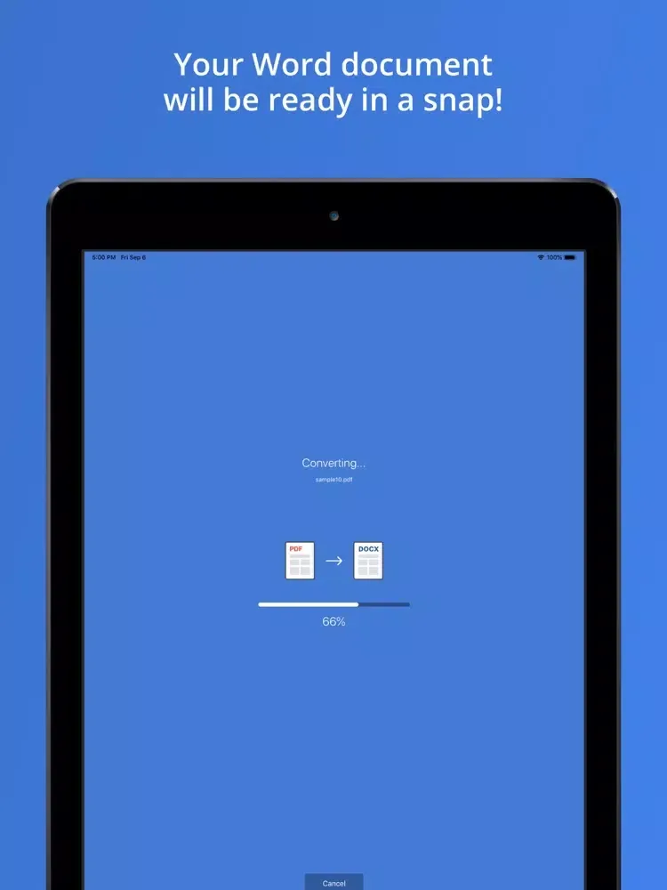 PDF to Word: pdf converter app iPad Screenshots