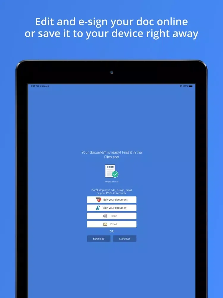 PDF to Word: pdf converter app iPad Screenshots