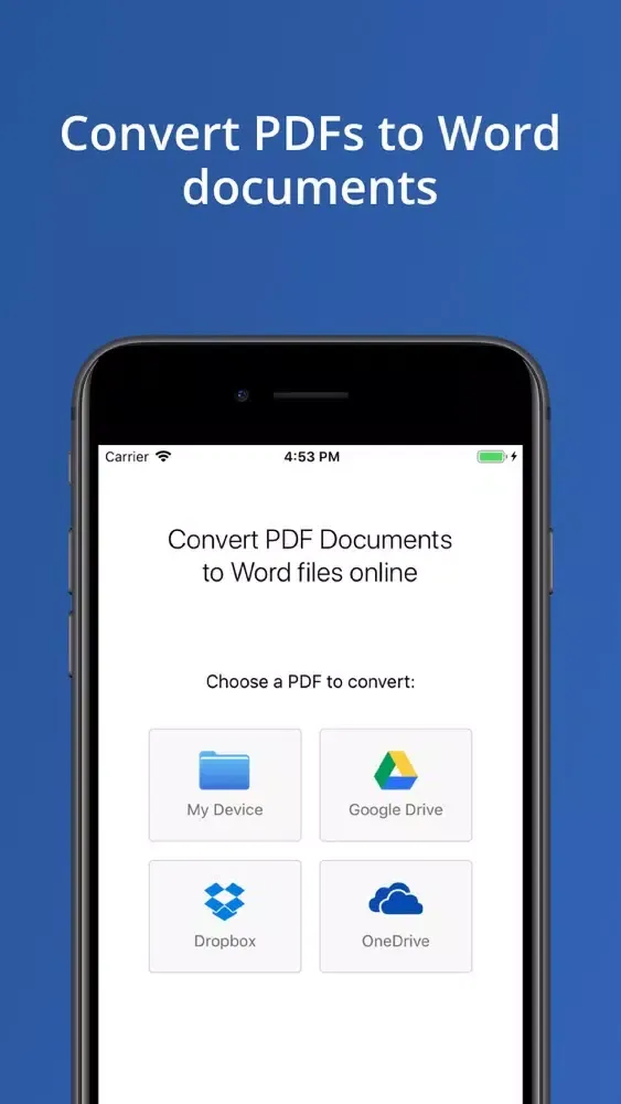 PDF to Word: pdf converter app Screenshots