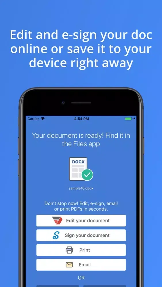 PDF to Word: pdf converter app Screenshots