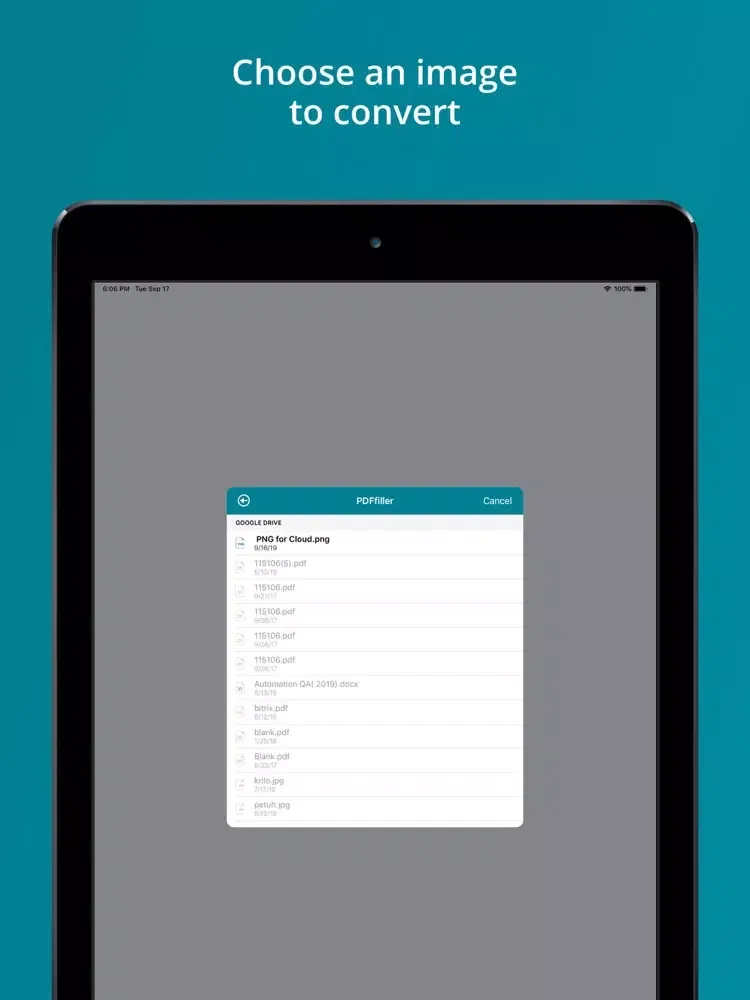 PNG to PDF converter alto app iPad  Ekran Görüntüleri