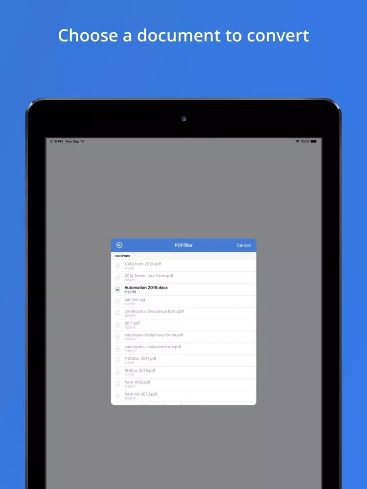 Captures d'écran de Word to PDF converter alto app iPad 
