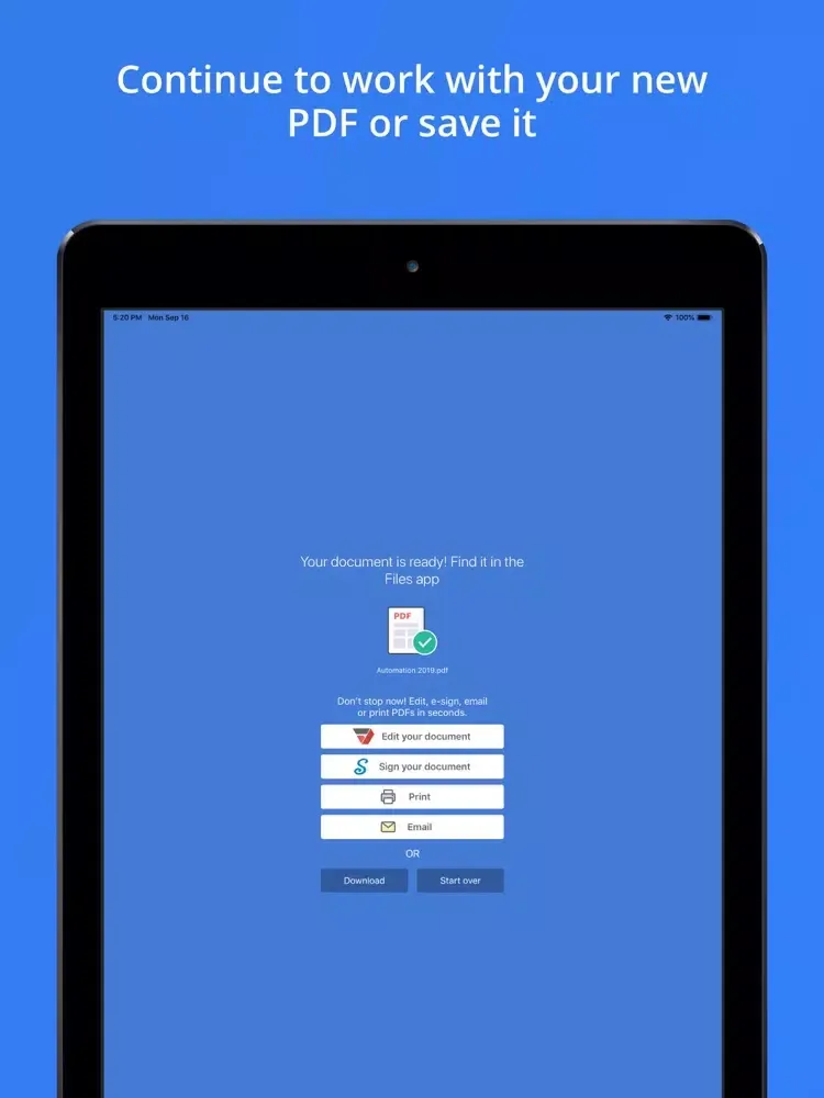 Captures d'écran de Word to PDF converter alto app iPad 