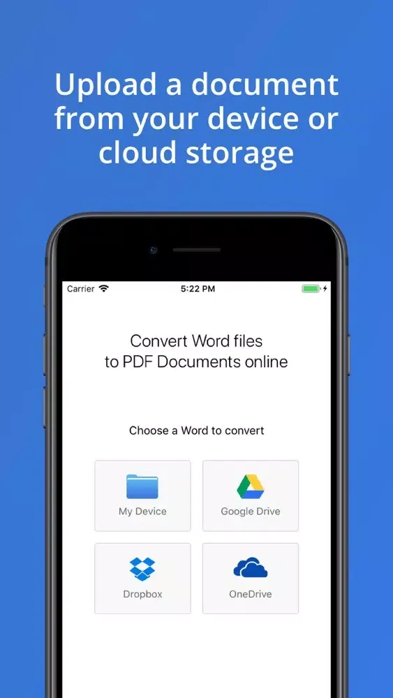 Captures d'écran de Word to PDF converter alto app