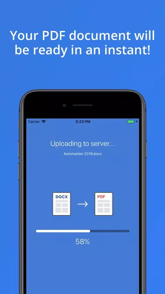 Captures d'écran de Word to PDF converter alto app