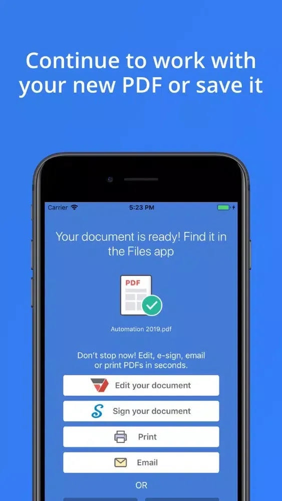 Captures d'écran de Word to PDF converter alto app