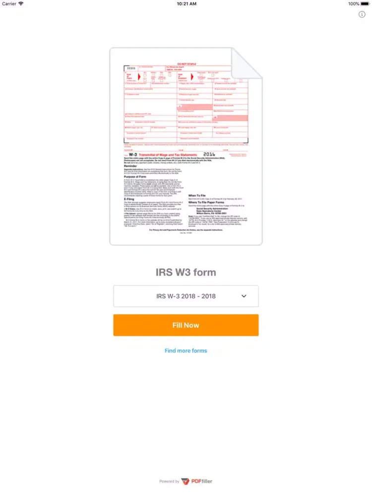 W3 Form iPad  Screenshots