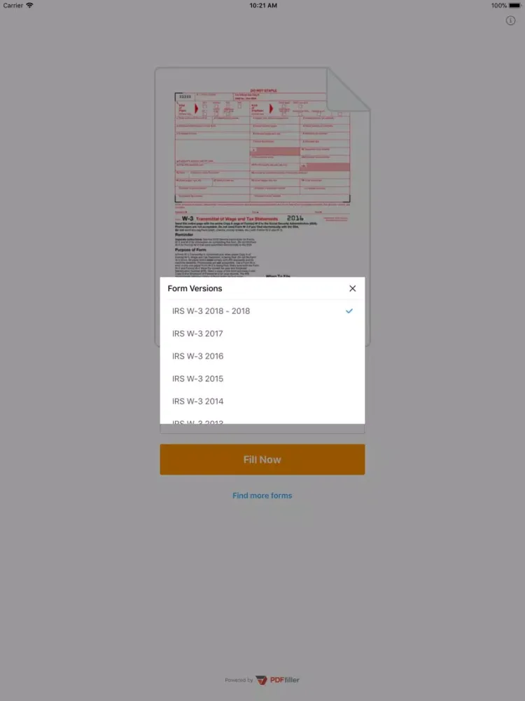W3 Form iPad  Screenshots