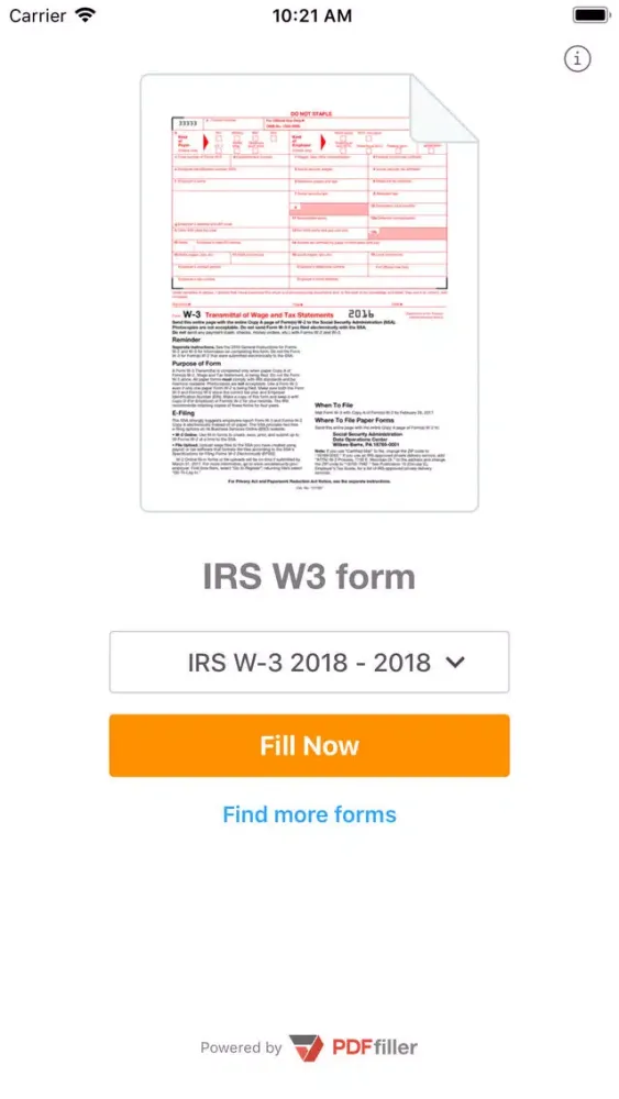 W3 Form Screenshots