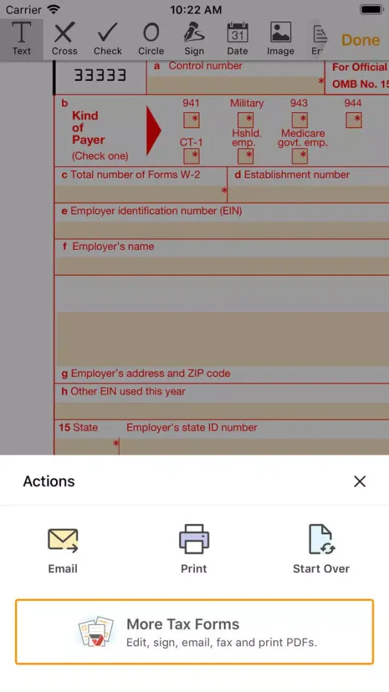 W3 Form Screenshots