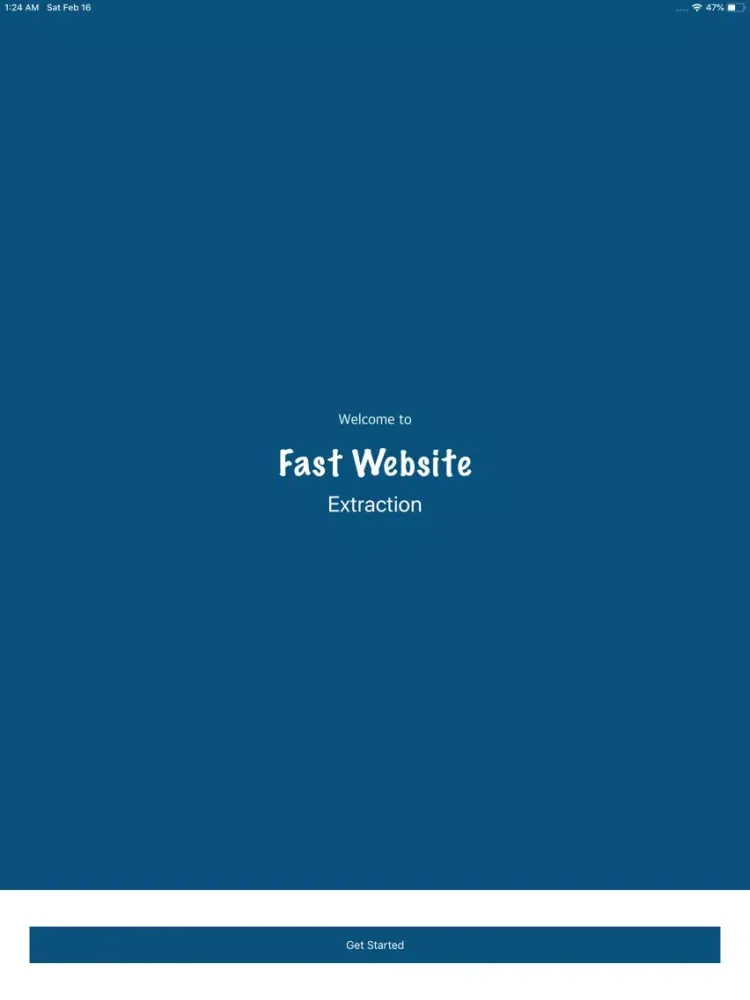 ภาพหน้าจอของ Fast Website Extractor iPad 