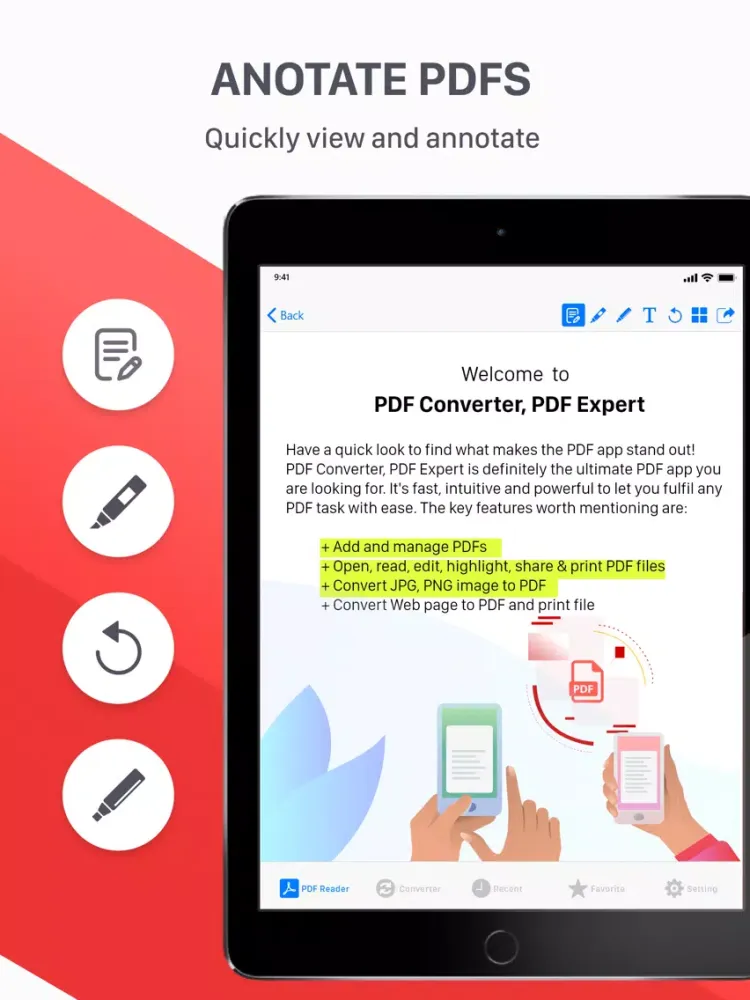 Скриншоты PDF Reader: PDF Converter 2019 iPad 